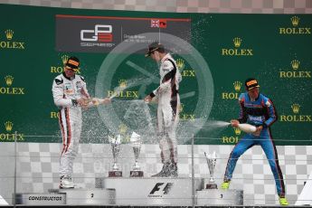 World © Octane Photographic Ltd. GP3 - Race 1. George Russell (1st) and Anthoine Hubert (2nd) - ART Grand Prix and Allessio Lorando (3rd) – Jenzer Motorsport. British Grand Prix - Silverstone, UK. Saturday 15th July 2017. Digital Ref: 1879LB1D2739