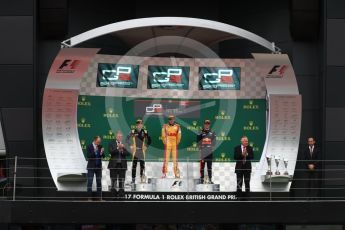 World © Octane Photographic Ltd. Formula 1 - British Grand Prix - Sunday - GP3 - Race 2. Giuliano Alesi - Trident, Jack Aitken - ART Grand Prix and Niko Kari - Arden International. Silverstone, UK. Sunday 16th July 2017. Digital Ref: 1888LB1D2862