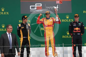 World © Octane Photographic Ltd. Formula 1 - British Grand Prix - Sunday - GP3 - Race 2. Giuliano Alesi - Trident, Jack Aitken - ART Grand Prix and Niko Kari - Arden International. Silverstone, UK. Sunday 16th July 2017. Digital Ref: 1888LB1D2940