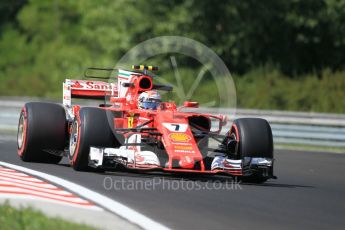 World © Octane Photographic Ltd. Formula 1 - Hungarian Grand Prix Practice 1. Kimi Raikkonen - Scuderia Ferrari SF70H. Hungaroring, Budapest, Hungary. Friday 28th July 2017. Digital Ref:1899CB1L8937