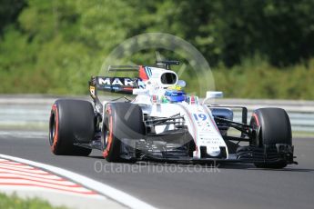 World © Octane Photographic Ltd. Formula 1 - Hungarian Grand Prix Practice 1. Felipe Massa - Williams Martini Racing FW40. Hungaroring, Budapest, Hungary. Friday 28th July 2017. Digital Ref:1899CB1L8949