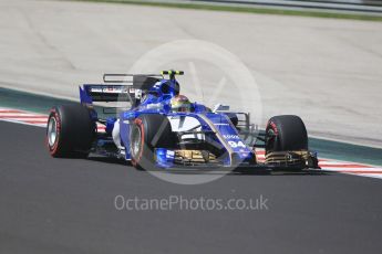 World © Octane Photographic Ltd. Formula 1 - Hungarian Grand Prix Practice 1. Pascal Wehrlein – Sauber F1 Team C36. Hungaroring, Budapest, Hungary. Friday 28th July 2017. Digital Ref:1899CB1L8979