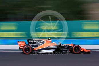 World © Octane Photographic Ltd. Formula 1 - Hungarian Grand Prix Practice 1. Stoffel Vandoorne - McLaren Honda MCL32. Hungaroring, Budapest, Hungary. Friday 28th July 2017. Digital Ref:1899CB2D0970