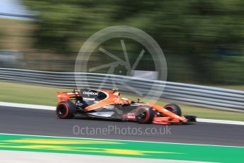 World © Octane Photographic Ltd. Formula 1 - Hungarian Grand Prix Practice 1. Stoffel Vandoorne - McLaren Honda MCL32. Hungaroring, Budapest, Hungary. Friday 28th July 2017. Digital Ref:1899CB2D1009