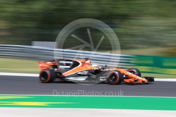 World © Octane Photographic Ltd. Formula 1 - Hungarian Grand Prix Practice 1. Stoffel Vandoorne - McLaren Honda MCL32. Hungaroring, Budapest, Hungary. Friday 28th July 2017. Digital Ref:1899CB2D1038