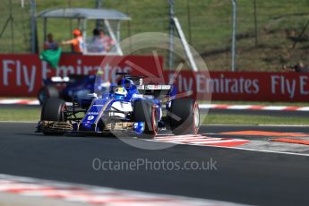 World © Octane Photographic Ltd. Formula 1 - Hungarian Grand Prix Practice 1. Marcus Ericsson and Pascal Wehrlein – Sauber F1 Team C36. Hungaroring, Budapest, Hungary. Friday 28th July 2017. Digital Ref: