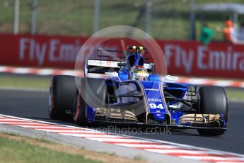 World © Octane Photographic Ltd. Formula 1 - Hungarian Grand Prix Practice 1. Pascal Wehrlein – Sauber F1 Team C36. Hungaroring, Budapest, Hungary. Friday 28th July 2017. Digital Ref: