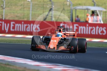 World © Octane Photographic Ltd. Formula 1 - Hungarian Grand Prix Practice 1. Fernando Alonso - McLaren Honda MCL32. Hungaroring, Budapest, Hungary. Friday 28th July 2017. Digital Ref:1899LB1D6446