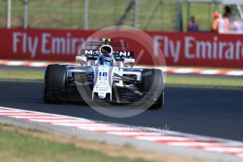 World © Octane Photographic Ltd. Formula 1 - Hungarian Grand Prix Practice 1. Lance Stroll - Williams Martini Racing FW40. Hungaroring, Budapest, Hungary. Friday 28th July 2017. Digital Ref:1899LB1D6457