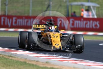 World © Octane Photographic Ltd. Formula 1 - Hungarian Grand Prix Practice 1. Nico Hulkenberg - Renault Sport F1 Team R.S.17. Hungaroring, Budapest, Hungary. Friday 28th July 2017. Digital Ref:1899LB1D6514