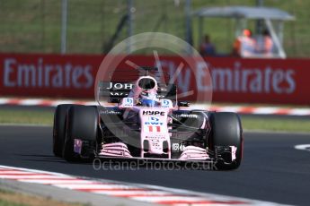 World © Octane Photographic Ltd. Formula 1 - Hungarian Grand Prix Practice 1. Sergio Perez - Sahara Force India VJM10. Hungaroring, Budapest, Hungary. Friday 28th July 2017. Digital Ref:1899LB1D6528