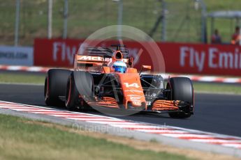 World © Octane Photographic Ltd. Formula 1 - Hungarian Grand Prix Practice 1. Fernando Alonso - McLaren Honda MCL32. Hungaroring, Budapest, Hungary. Friday 28th July 2017. Digital Ref:1899LB1D6644