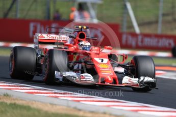 World © Octane Photographic Ltd. Formula 1 - Hungarian Grand Prix Practice 1. Kimi Raikkonen - Scuderia Ferrari SF70H. Hungaroring, Budapest, Hungary. Friday 28th July 2017. Digital Ref:1899LB1D6695