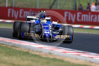 World © Octane Photographic Ltd. Formula 1 - Hungarian Grand Prix Practice 1. Pascal Wehrlein – Sauber F1 Team C36. Hungaroring, Budapest, Hungary. Friday 28th July 2017. Digital Ref:1899LB1D6748