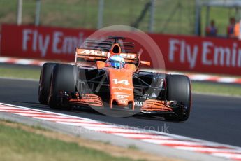 World © Octane Photographic Ltd. Formula 1 - Hungarian Grand Prix Practice 1. Fernando Alonso - McLaren Honda MCL32. Hungaroring, Budapest, Hungary. Friday 28th July 2017. Digital Ref:1899LB1D6759