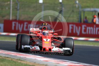 World © Octane Photographic Ltd. Formula 1 - Hungarian Grand Prix Practice 1. Kimi Raikkonen - Scuderia Ferrari SF70H. Hungaroring, Budapest, Hungary. Friday 28th July 2017. Digital Ref:1899LB1D6807