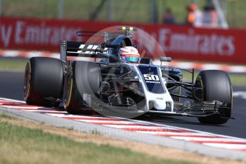 World © Octane Photographic Ltd. Formula 1 - Hungarian Grand Prix Practice 1. Antonio Giovinazzi - Haas F1 Team VF-17. Hungaroring, Budapest, Hungary. Friday 28th July 2017. Digital Ref:1899LB1D6934