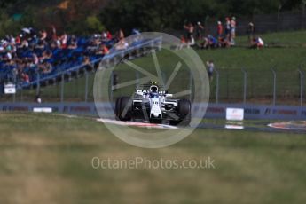 World © Octane Photographic Ltd. Formula 1 - Hungarian Grand Prix Practice 1. Lance Stroll - Williams Martini Racing FW40. Hungaroring, Budapest, Hungary. Friday 28th July 2017. Digital Ref:1899LB1D7119
