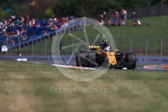 World © Octane Photographic Ltd. Formula 1 - Hungarian Grand Prix Practice 1. Jolyon Palmer - Renault Sport F1 Team R.S.17. Hungaroring, Budapest, Hungary. Friday 28th July 2017. Digital Ref:1899LB1D7130