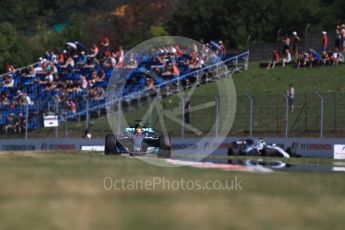 World © Octane Photographic Ltd. Formula 1 - Hungarian Grand Prix Practice 1. Lewis Hamilton - Mercedes AMG Petronas F1 W08 EQ Energy+ and Felipe Massa - Williams Martini Racing FW40. Hungaroring, Budapest, Hungary. Friday 28th July 2017. Digital Ref:1899LB1D7134