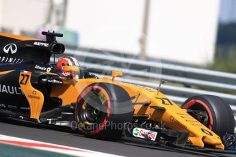 World © Octane Photographic Ltd. Formula 1 - Hungarian Grand Prix Practice 1. Nico Hulkenberg - Renault Sport F1 Team R.S.17. Hungaroring, Budapest, Hungary. Friday 28th July 2017. Digital Ref:1899LB1D7513