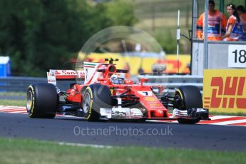 World © Octane Photographic Ltd. Formula 1 - Hungarian Grand Prix Practice 2. Kimi Raikkonen - Scuderia Ferrari SF70H. Hungaroring, Budapest, Hungary. Friday 28th July 2017. Digital Ref:1901CB1L9356