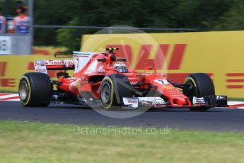 World © Octane Photographic Ltd. Formula 1 - Hungarian Grand Prix Practice 2. Kimi Raikkonen - Scuderia Ferrari SF70H. Hungaroring, Budapest, Hungary. Friday 28th July 2017. Digital Ref:1901CB1L9373