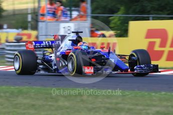 World © Octane Photographic Ltd. Formula 1 - Hungarian Grand Prix Practice 2. Daniil Kvyat - Scuderia Toro Rosso STR12. Hungaroring, Budapest, Hungary. Friday 28th July 2017. Digital Ref:1901CB1L9376