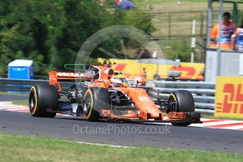 World © Octane Photographic Ltd. Formula 1 - Hungarian Grand Prix Practice 2. Stoffel Vandoorne - McLaren Honda MCL32. Hungaroring, Budapest, Hungary. Friday 28th July 2017. Digital Ref:1901CB1L9393