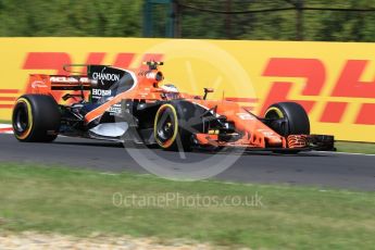 World © Octane Photographic Ltd. Formula 1 - Hungarian Grand Prix Practice 2. Stoffel Vandoorne - McLaren Honda MCL32. Hungaroring, Budapest, Hungary. Friday 28th July 2017. Digital Ref:1901CB1L9396