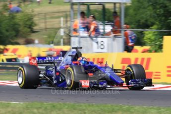 World © Octane Photographic Ltd. Formula 1 - Hungarian Grand Prix Practice 2. Daniil Kvyat - Scuderia Toro Rosso STR12. Hungaroring, Budapest, Hungary. Friday 28th July 2017. Digital Ref:1901CB1L9403