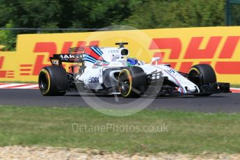 World © Octane Photographic Ltd. Formula 1 - Hungarian Grand Prix Practice 2. Felipe Massa - Williams Martini Racing FW40. Hungaroring, Budapest, Hungary. Friday 28th July 2017. Digital Ref:1901CB1L9454