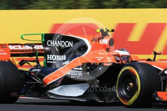 World © Octane Photographic Ltd. Formula 1 - Hungarian Grand Prix Practice 2. Stoffel Vandoorne - McLaren Honda MCL32. Hungaroring, Budapest, Hungary. Friday 28th July 2017. Digital Ref:1901CB1L9472