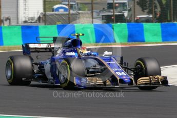 World © Octane Photographic Ltd. Formula 1 - Hungarian Grand Prix Practice 2. Pascal Wehrlein – Sauber F1 Team C36. Hungaroring, Budapest, Hungary. Friday 28th July 2017. Digital Ref:1901CB1L9510