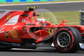 World © Octane Photographic Ltd. Formula 1 - Hungarian Grand Prix Practice 2. Kimi Raikkonen - Scuderia Ferrari SF70H. Hungaroring, Budapest, Hungary. Friday 28th July 2017. Digital Ref:1901CB1L9541