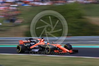 World © Octane Photographic Ltd. Formula 1 - Hungarian Grand Prix Practice 2. Fernando Alonso - McLaren Honda MCL32. Hungaroring, Budapest, Hungary. Friday 28th July 2017. Digital Ref:1901CB2D1181