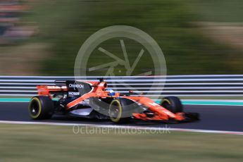 World © Octane Photographic Ltd. Formula 1 - Hungarian Grand Prix Practice 2. Fernando Alonso - McLaren Honda MCL32. Hungaroring, Budapest, Hungary. Friday 28th July 2017. Digital Ref:1901CB2D1219