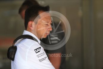 World © Octane Photographic Ltd. Formula 1 - Hungarian Grand Prix. Yusuke Hasegawa – Chief of Honda F1 project. Hungaroring, Budapest, Hungary. Friday 28th July 2017. Digital Ref:1901CB2D1367