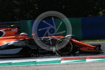 World © Octane Photographic Ltd. Formula 1 - Hungarian Grand Prix Practice 2. Stoffel Vandoorne - McLaren Honda MCL32. Hungaroring, Budapest, Hungary. Friday 28th July 2017. Digital Ref:1901LB1D7679