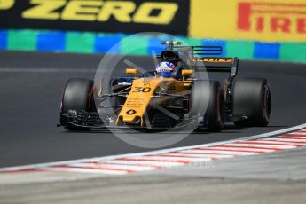 World © Octane Photographic Ltd. Formula 1 - Hungarian Grand Prix Practice 3. Jolyon Palmer - Renault Sport F1 Team R.S.17. Hungaroring, Budapest, Hungary. Saturday 29th July 2017. Digital Ref: