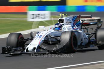 World © Octane Photographic Ltd. Formula 1 - Hungarian Grand Prix Practice 3. Lance Stroll - Williams Martini Racing FW40. Hungaroring, Budapest, Hungary. Saturday 29th July 2017. Digital Ref: