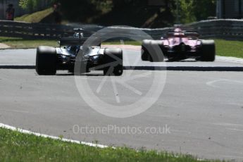 World © Octane Photographic Ltd. Formula 1 - Hungarian Grand Prix Practice 3. Lewis Hamilton - Mercedes AMG Petronas F1 W08 EQ Energy+. and Sergio Perez - Sahara Force India VJM10. Hungaroring, Budapest, Hungary. Saturday 29th July 2017. Digital Ref: