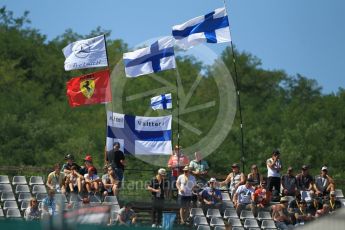 World © Octane Photographic Ltd. Formula 1 - Hungarian Grand Prix Practice 3. Finnish/Bottas/Raikkonen fans. Hungaroring, Budapest, Hungary. Saturday 29th July 2017. Digital Ref: