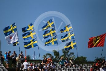 World © Octane Photographic Ltd. Formula 1 - Hungarian Grand Prix Practice 3. Marcus Ericsson – Sauber fans. Hungaroring, Budapest, Hungary. Saturday 29th July 2017. Digital Ref: