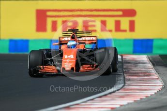 World © Octane Photographic Ltd. Formula 1 - Hungarian Grand Prix Practice 3. Fernando Alonso - McLaren Honda MCL32. Hungaroring, Budapest, Hungary. Saturday 29th July 2017. Digital Ref: