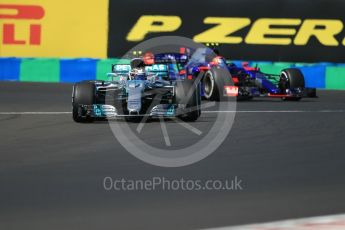 World © Octane Photographic Ltd. Formula 1 - Hungarian Grand Prix Practice 3. Valtteri Bottas - Mercedes AMG Petronas F1 W08 EQ Energy+. and Carlos Sainz - Scuderia Toro Rosso STR12. Hungaroring, Budapest, Hungary. Saturday 29th July 2017. Digital Ref: