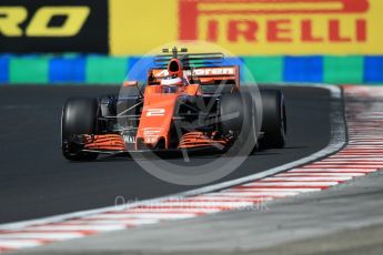 World © Octane Photographic Ltd. Formula 1 - Hungarian Grand Prix Practice 3. Stoffel Vandoorne - McLaren Honda MCL32. Hungaroring, Budapest, Hungary. Saturday 29th July 2017. Digital Ref: