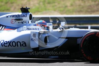 World © Octane Photographic Ltd. Formula 1 - Hungarian Grand Prix Practice 3. Paul diResta - Williams Martini Racing FW40 reserve driver. Hungaroring, Budapest, Hungary. Saturday 29th July 2017. Digital Ref:1908CB1L0585