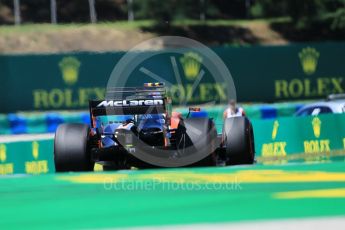 World © Octane Photographic Ltd. Formula 1 - Hungarian Grand Prix Practice 3. Stoffel Vandoorne - McLaren Honda MCL32. Hungaroring, Budapest, Hungary. Saturday 29th July 2017. Digital Ref:1908CB1L0697