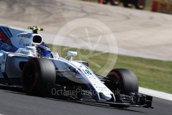 World © Octane Photographic Ltd. Formula 1 - Budapest Grand Prix - Saturday - Qualifying. Lance Stroll - Williams Martini Racing FW40. Hungaroring, Budapest, Hungary. Saturday 29th July 2017. Digital Ref: 1908LB1D0055